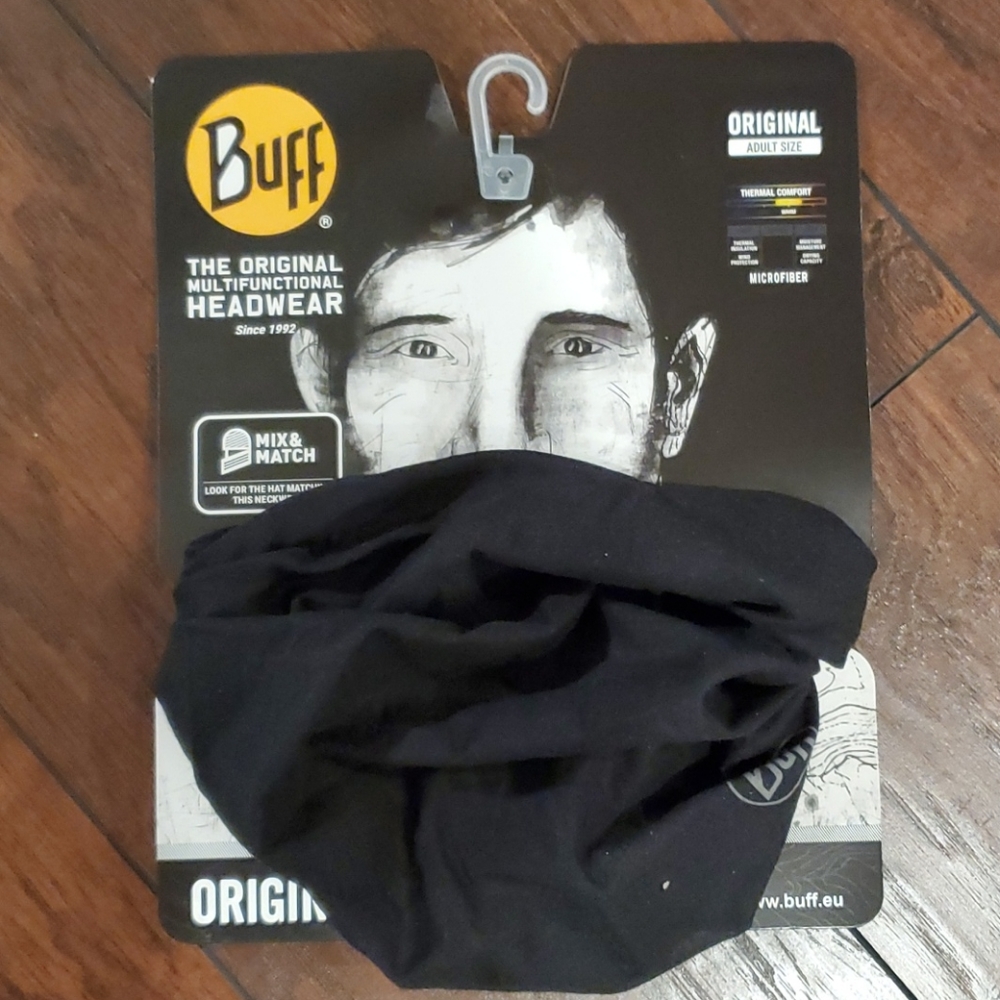 Buff dark black original Headwear microfiber x4